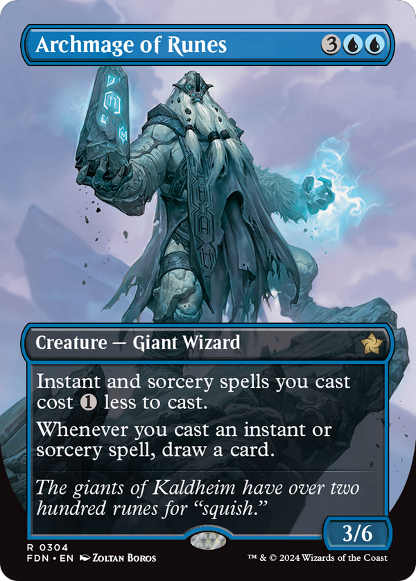 Archmage of Runes (FDN-304) - Foundations (Borderless) - Poke-Collect