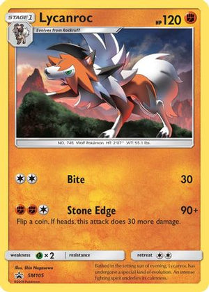 Lycanroc SM105/248 - SM Black Star Promos Holofoil - Poke-Collect