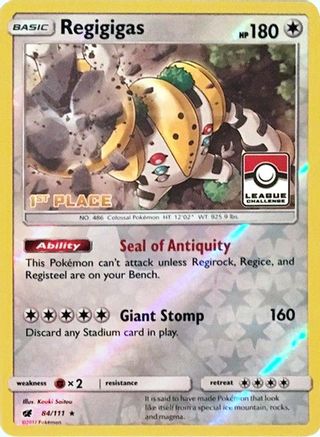 Regigigas - 84/111 (League Challenge) [1st Place] 84 - League & Championship Cards Reverse Holofoil - Poke-Collect