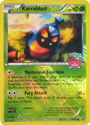 Karrablast - 8/101 (Championship Series) [Staff] 8 - League & Championship Cards Reverse Holofoil - Poke-Collect