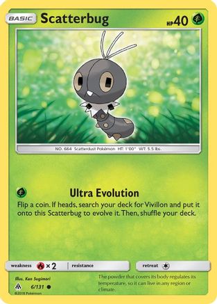 Scatterbug (6) 6/131 - SM  Forbidden Light Reverse Holofoil - Poke-Collect