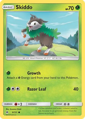 Skiddo 9/131 - Forbidden Light - Poke-Collect