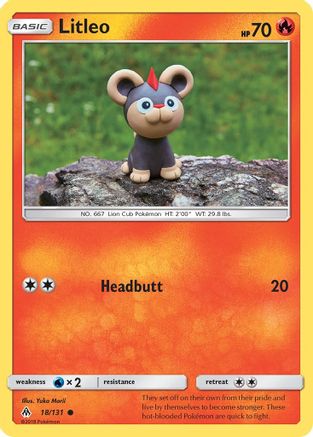 Litleo 18/131 - SM  Forbidden Light Reverse Holofoil - Poke-Collect