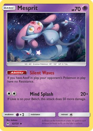 Mesprit 42/131 - SM  Forbidden Light Reverse Holofoil - Poke-Collect