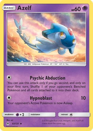 Azelf 43/131 - SM  Forbidden Light Reverse Holofoil - Poke-Collect