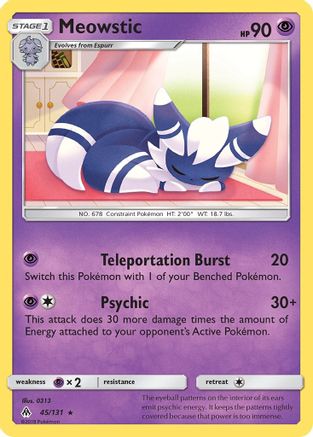 Meowstic 45/131 - SM  Forbidden Light Reverse Holofoil - Poke-Collect