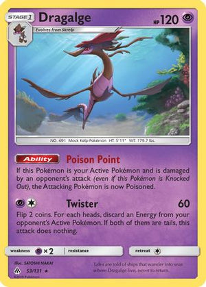 Dragalge 53/131 - SM  Forbidden Light Reverse Holofoil - Poke-Collect