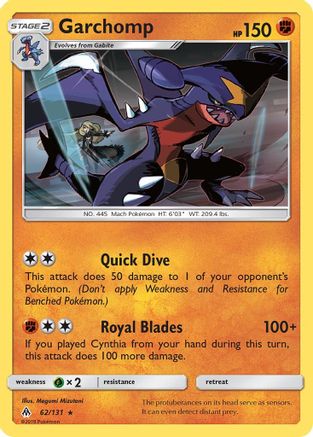 Garchomp 62/131 - SM  Forbidden Light Reverse Holofoil - Poke-Collect