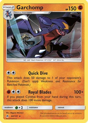 Garchomp 62/131 - SM  Forbidden Light Reverse Holofoil - Poke-Collect