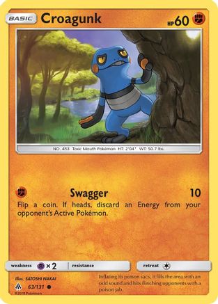 Croagunk 63/131 - SM  Forbidden Light Reverse Holofoil - Poke-Collect