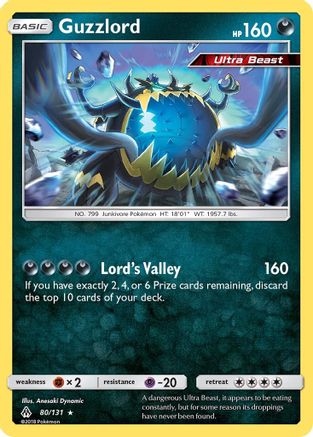 Guzzlord 80/131 - SM  Forbidden Light Reverse Holofoil - Poke-Collect