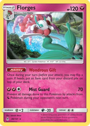 Florges 86/131 - SM  Forbidden Light Reverse Holofoil - Poke-Collect