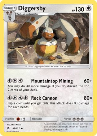 Diggersby 98/131 - SM  Forbidden Light - Poke-Collect