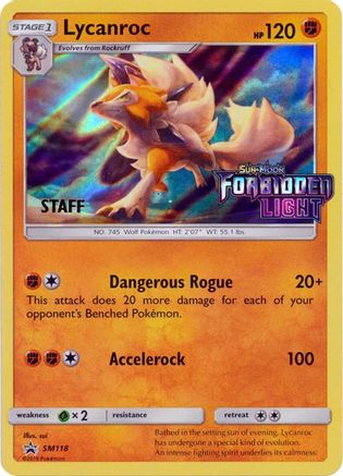 Lycanroc - SM118 (Prerelease) [Staff] SM118 - SM Promos Holofoil - Poke-Collect