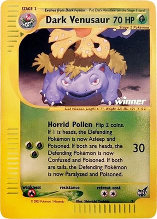 Dark Venusaur - 7 [Winner] 7 - Best of Promos - Poke-Collect