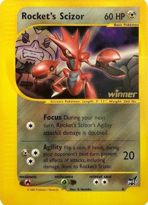 Rocket's Scizor - 4 [Winner] 4 - Best of Promos Reverse Holofoil - Poke-Collect