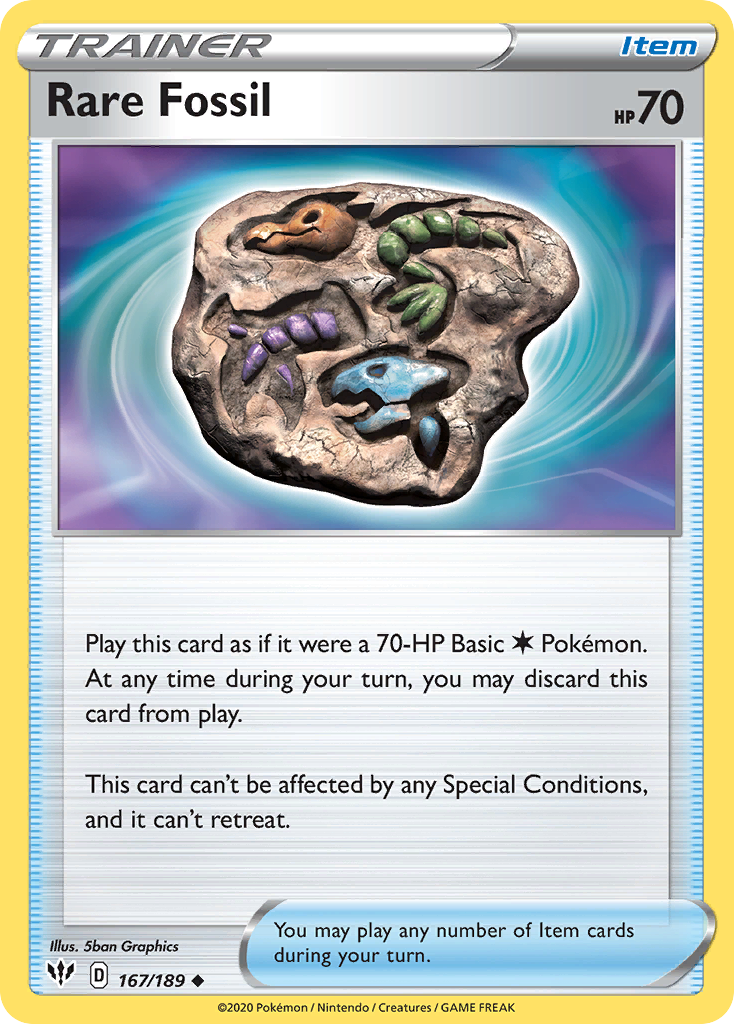 Rare Fossil 167/189 - SWSH03 Darkness Ablaze - Poke-Collect