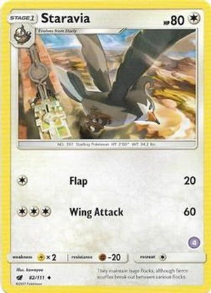 Staravia (4) 82 - SM Trainer Kit Alolan Sandslash & Alolan Ninetales - Poke-Collect
