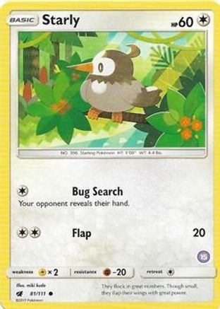 Starly (15) 81 - SM Trainer Kit Alolan Sandslash & Alolan Ninetales - Poke-Collect