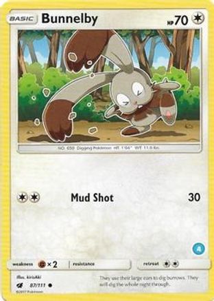 Bunnelby (4) 87 - SM Trainer Kit Alolan Sandslash & Alolan Ninetales - Poke-Collect