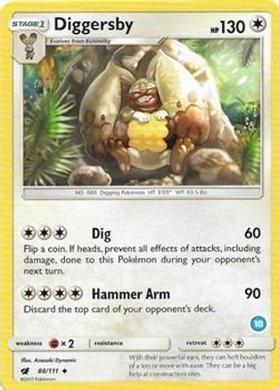 Diggersby (18) 88 - SM Trainer Kit Alolan Sandslash & Alolan Ninetales - Poke-Collect