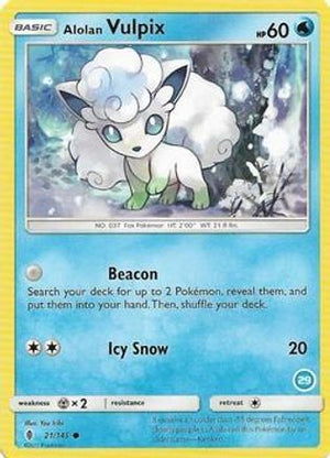 Alolan Vulpix (29) 21 - SM Trainer Kit Alolan Sandslash & Alolan Ninetales