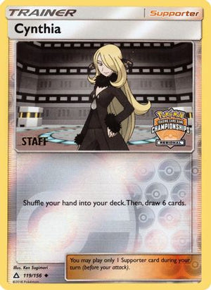 Cynthia - 119/156 (Regional Championships) [Staff] 119 - League & Championship Cards Reverse Holofoil