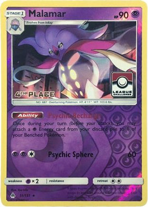 Malamar - 51/131 (League Challenge) [4th Place] 51 - League & Championship Cards Reverse Holofoil - Poke-Collect