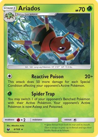 Ariados 6/168 - SM  Celestial Storm Reverse Holofoil - Poke-Collect