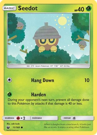 Seedot (11) 11/168 - SM  Celestial Storm Reverse Holofoil - Poke-Collect