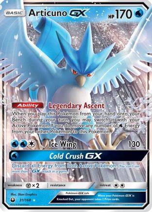 Articuno-GX 31/168 - Celestial Storm Holofoil - Poke-Collect