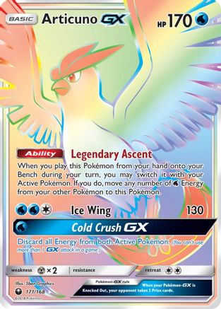 Articuno GX (Secret) 171/168 - SM  Celestial Storm Holofoil - Poke-Collect