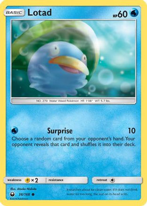 Lotad 36/168 - SM  Celestial Storm Reverse Holofoil
