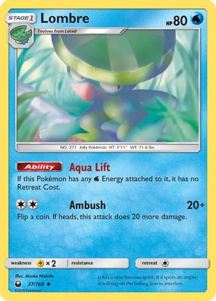 Lombre 37/168 - Celestial Storm Reverse Holofoil - Poke-Collect