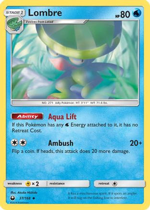 Lombre 37/168 - Celestial Storm Reverse Holofoil - Poke-Collect
