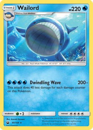 Wailord 40/168 - Celestial Storm Reverse Holofoil