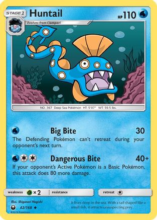 Huntail 42/168 - SM  Celestial Storm Reverse Holofoil - Poke-Collect