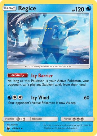 Regice 45/168 - Celestial Storm Reverse Holofoil - Poke-Collect