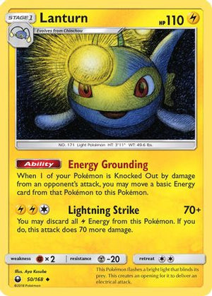 Lanturn 50/168 - SM  Celestial Storm Reverse Holofoil - Poke-Collect