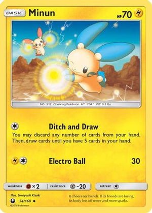 Minun 54/168 - SM  Celestial Storm Reverse Holofoil - Poke-Collect