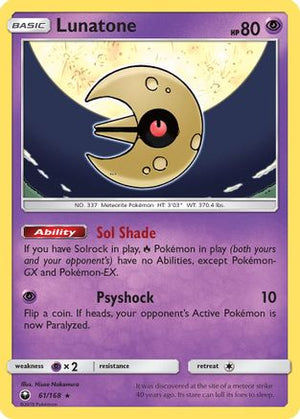 Lunatone 61/168 - Celestial Storm Holofoil - Poke-Collect