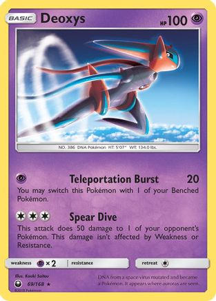 Deoxys (69) 69/168 - SM  Celestial Storm Reverse Holofoil - Poke-Collect