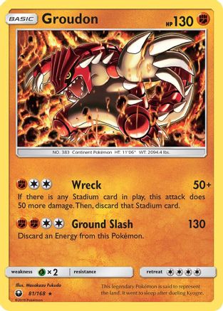 Groudon 81/168 - SM  Celestial Storm Reverse Holofoil - Poke-Collect