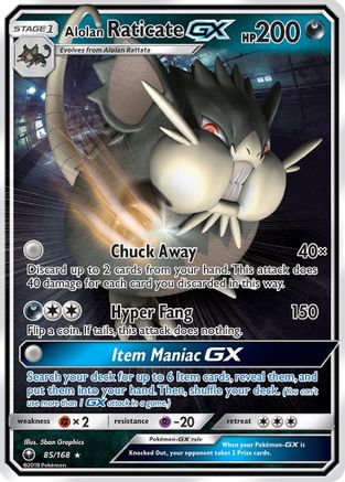 Alolan Raticate GX 85/168 - SM  Celestial Storm Holofoil - Poke-Collect