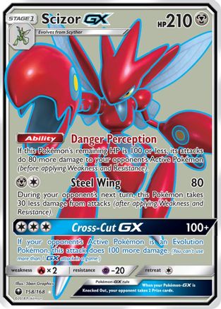 Scizor GX (Full Art) 158/168 - SM  Celestial Storm Holofoil - Poke-Collect