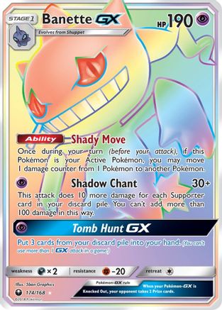 Banette GX (Secret) 174/168 - SM  Celestial Storm Holofoil - Poke-Collect