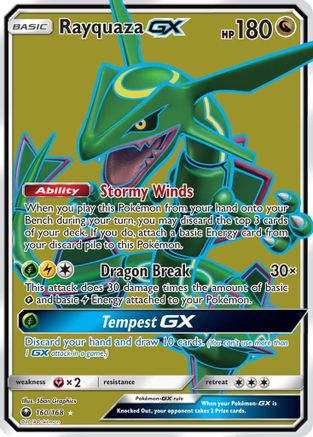 Rayquaza GX (Full Art) 160/168 - SM  Celestial Storm Holofoil - Poke-Collect