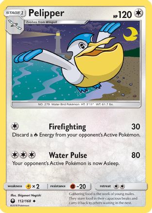 Pelipper 112/168 - SM  Celestial Storm Reverse Holofoil - Poke-Collect