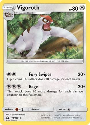 Vigoroth 114/168 - Celestial Storm Reverse Holofoil - Poke-Collect