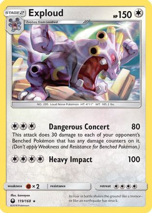 Exploud 119/168 - Celestial Storm Reverse Holofoil - Poke-Collect
